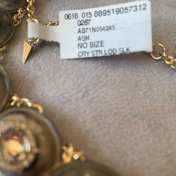 ALEXIS BITTAR • NEW Crystal Studded Satin Silk Lucite Spiked Starburst Necklace - Picture 14 of 15